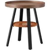 Home24 Beistelltisch LOUSIKO in Walnuss | Gr.: onesize