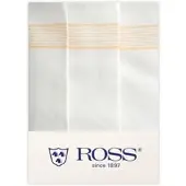 Ross 3er Pack Reinleinen-Geschirrtücher Weißer Fond 60x80 cm | gelb - gelb