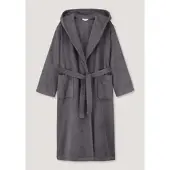 Hessnatur Langer Bademantel Relaxed in anthrazit | Gr.: XS