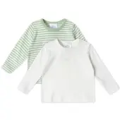 Stellou & Friends Langarmshirt-Set 2er Pack in mint, weiß | Gr.: 98/104