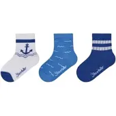 Sterntaler Socken 3er-Pack Anker in weiß | Gr.: 18