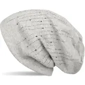 StyleBREAKER Beanie Mütze in Hellgrau meliert | Gr.: onesize