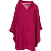 Erwin Müller Velours-Frottier Unisex-Poncho lang mit Kapuze in fuchsia | Gr.: onesize