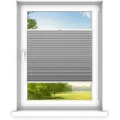 Time4blinds - Plissee Rollo, Faltrollo, Sichtschutz, Stahl, 120x190cm