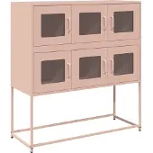 vidaXL Sideboard Rosa 100,5x39x107 cm Kaltgewalzter Stahl