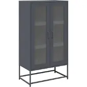 vidaXL Highboard Anthrazit 68x39x123 cm Stahl