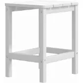 vidaXL Adirondack-Gartentisch Weiß 38x38x46 cm HDPE
