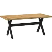 vidaXL Esstisch NOAIN X-Form-Beine 180x90x75 cm Massivholz Kiefer