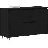 vidaXL Sideboard Schwarz Eichen-Optik 101,5 x 35 x 70 cm Holzwerkstoff