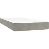 vidaXL Taschenfederkernmatratze Mittel Hellgrau 80x200x20 cm Samt