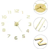 vidaXL 3D-Wanduhr Modernes Design 100 cm XXL Golden