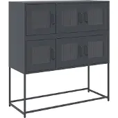 vidaXL Sideboard Anthrazit 100,5x39x107 cm Kaltgewalzter Stahl