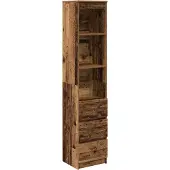 vidaXL Highboard Altholz-Optik 37,5x35x180 cm Holzwerkstoff