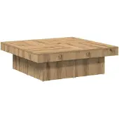 vidaXL Couchtisch Artisan-Eiche 90x90x28 cm Holzwerkstoff