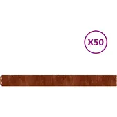 vidaXL Rasenkanten 50 Stk. 10x103 cm Flexibel Cortenstahl