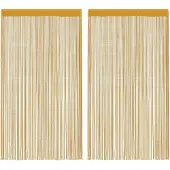 vidaXL Fadenvorhänge 2 Stk. Golden 100x250 cm