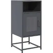 vidaXL Nachttisch Anthrazit 36x39x78 cm Kaltgewalzter Stahl