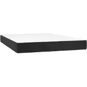vidaXL Taschenfederkernmatratze Mittel Schwarz 140x200x20 cm Samt