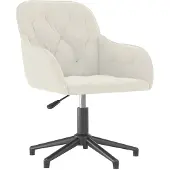 vidaXL Bürostuhl Drehbar Creme Samt