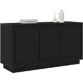 vidaXL Sideboard Schwarz Eichen-Optik 102 x 35 x 55 cm Holzwerkstoff