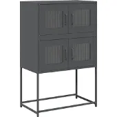 vidaXL Highboard Anthrazit 68x39x107 cm Stahl