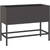 vidaXL Hochbeet Gartenpflanzer Schwarz 60 x 26 x 45 cm Stahl