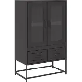 vidaXL Highboard Schwarz 68x39x111,5 cm Stahl