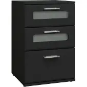 ECD-Germany | Nachttisch Emily Zwart Hout 40x60x38 cm | NADUVI