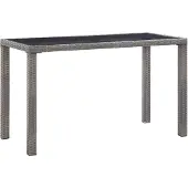 vidaXL Gartentisch Anthrazit 123x60x74 cm Poly Rattan