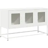 vidaXL TV-Schrank Weiß 100,5x39x60,5 cm Kaltgewalzter Stahl