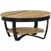 vidaXL Couchtisch Raues Massives Mangoholz 65x32 cm