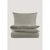 Hessnatur Perkal Bettwäsche-Set in kaschmir | Gr.: 200x200-2x-40x80-cm