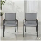 Home24 Gartenstuhl - 2er-Set - Stahl / Olefin