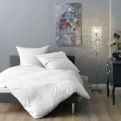 Lorena Mako-Satin Bettwäsche Venedig Kissenbezug einzeln 80x80 cm | weiss - weiß