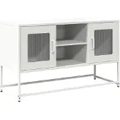 vidaXL TV-Schrank Weiß 100,5x39x60,5 cm Stahl