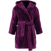 Redbest Fleece Kinder-Bademantel mit Kapuze Perris in beere | Gr.: 134/140