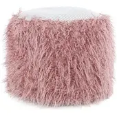 Kayoom Sitzkissen Fellpouf Bobtail in rosa - grau | Gr.: onesize