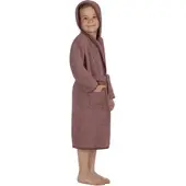 Normani Frottee Kinderbademantel aus Bio-Baumwolle in Rosa | Gr.: 146/152