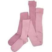 Minymo Strumpfhose "Stocking-solid rib 2-pack" in Lila | Gr.: 104