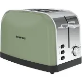 Taurus Vintage II, 2 Scheibe(n), Olive, Edelstahl, Tasten, Drehregler, 950 W, 3,5 cm
