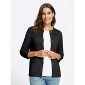 Witt Weiden Rundhals-Strickjacke in schwarz | Gr.: 38