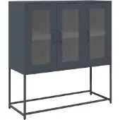 vidaXL Sideboard Anthrazit 100,5x39x107 cm Kaltgewalzter Stahl
