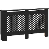 vidaXL Heizkörperverkleidung Schwarz 152x19x81,5 cm MDF
