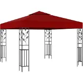 vidaXL Pavillon 3x3 m Weinrot