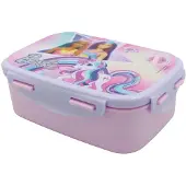 Barbie Brotdose für Kinder, Einhorn Design, mikrowellengeeignet, 17,5x7x13 cm