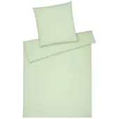 Elegante Halbleinen Bettwäsche Breezee pastellgrün Kissenbezug einzeln 40x80 cm
