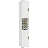 VCM Schuhschrank "Holz schmaler Schuhschrank Dielenmöbel Gados M", weiß, B:30cm T:33cm, Obermaterial: 100% Holz Wood., Schränke, Schuhschrank