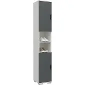 VCM Schuhschrank "Holz schmaler Schuhschrank Dielenmöbel Gados M", schwarz (weiß, anthrazit), B:30cm T:33cm, Obermaterial: 100% Holz Wood., Schränke, Schuhschrank