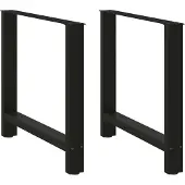vidaXL Esstischbeine Schwarz 2 Stk. 80x(72-73) cm Stahl