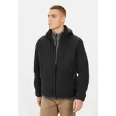 Camel active Softshell Jacke mit abnehmbarer Kapuze in Schwarz | Gr.: 30